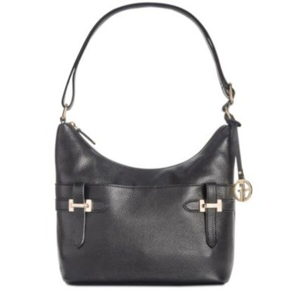 Giani Bernini Women Pebble Bridle Leather Hobo Handbag Black Neutral Fall Classi - Picture 1 of 12